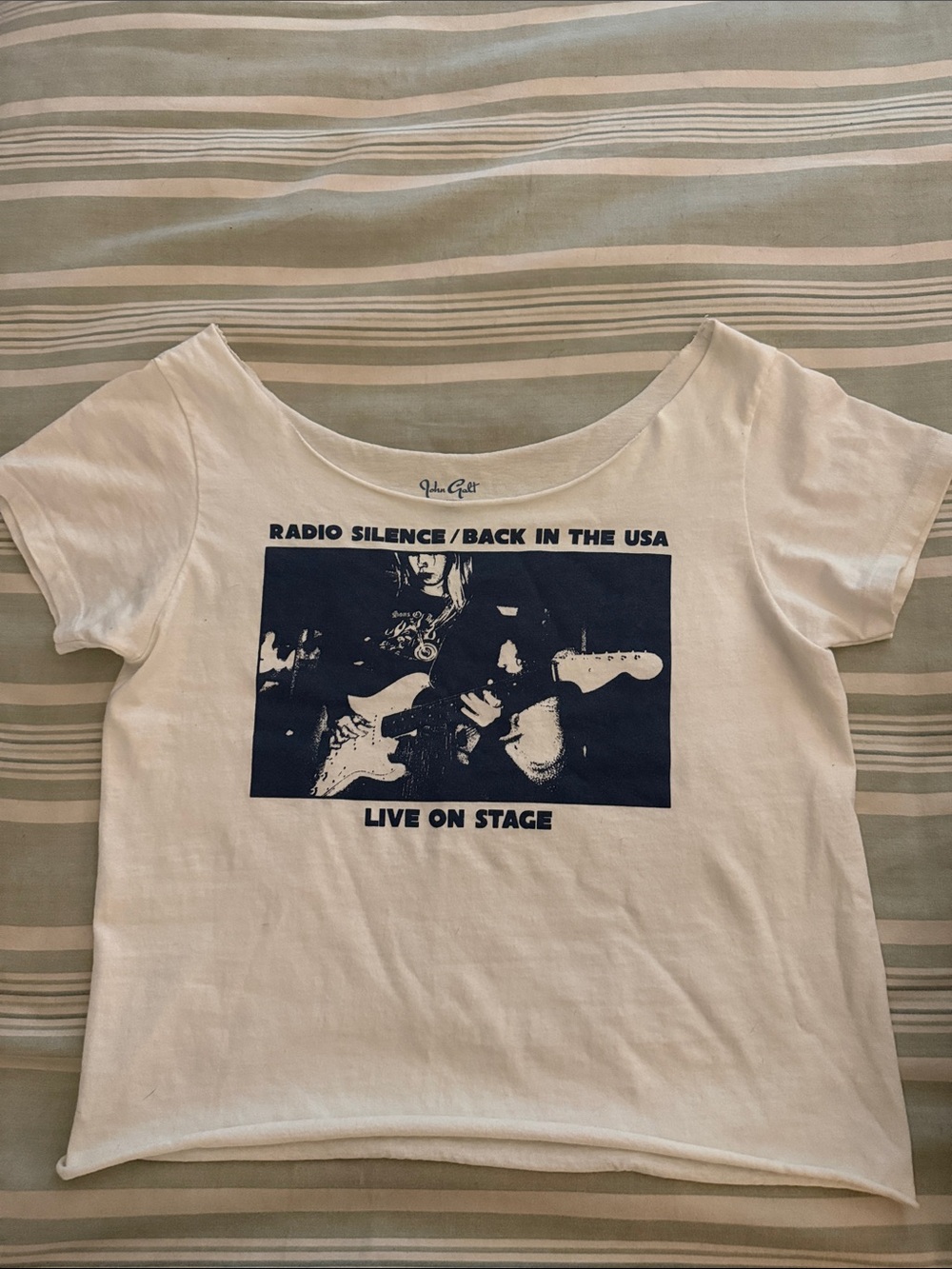 Brandy Melville White Graphic Short Sleeve Tee